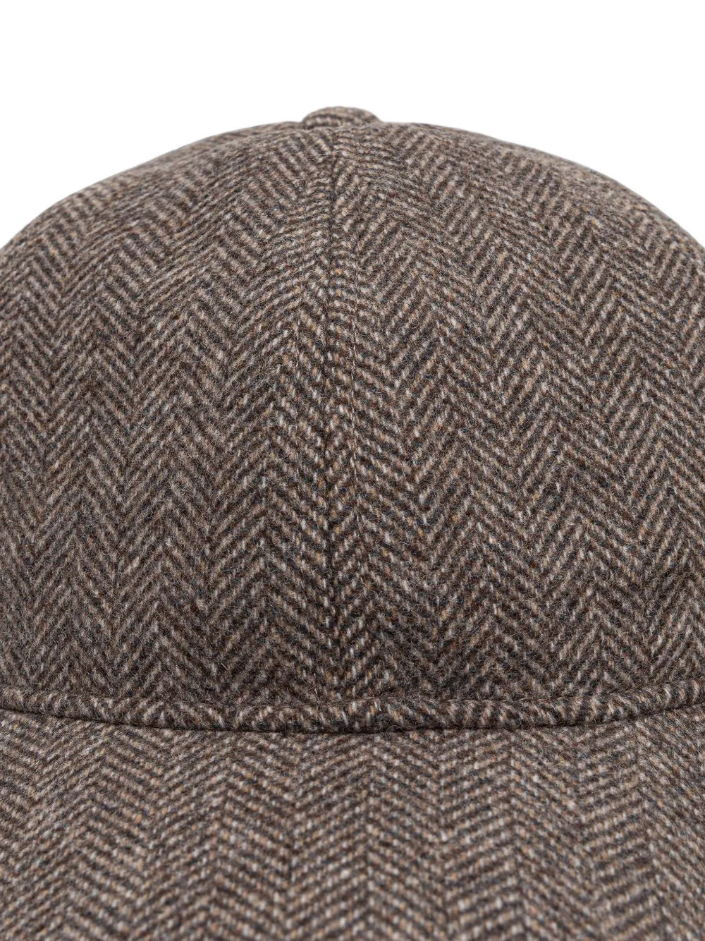 Armani Exchange herringbone ear-flap cap Bruin