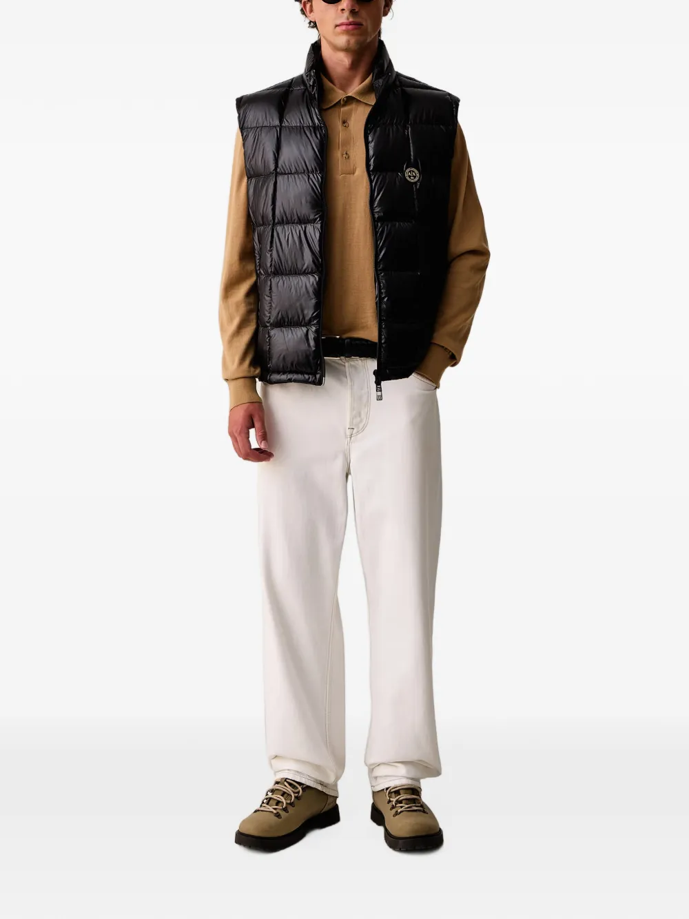 Armani Exchange quilted gilet Zwart