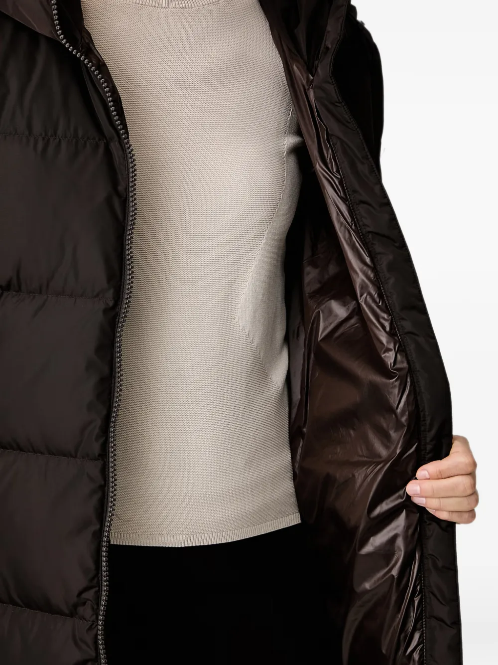 Armani Exchange hooded padded parka coat Bruin