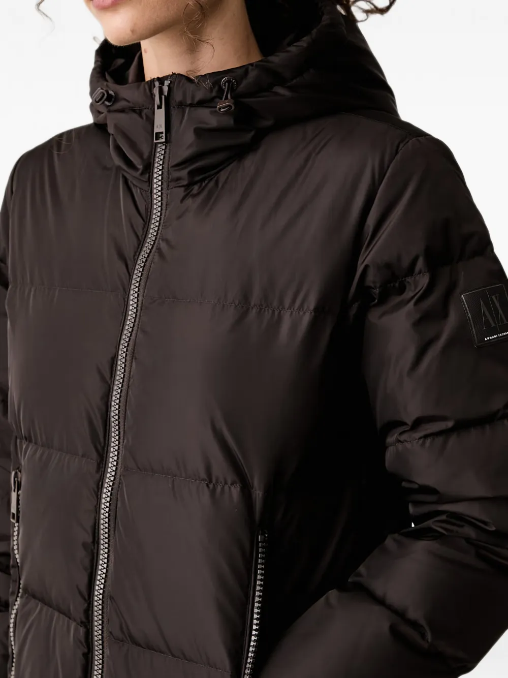 Armani Exchange hooded padded parka coat Bruin