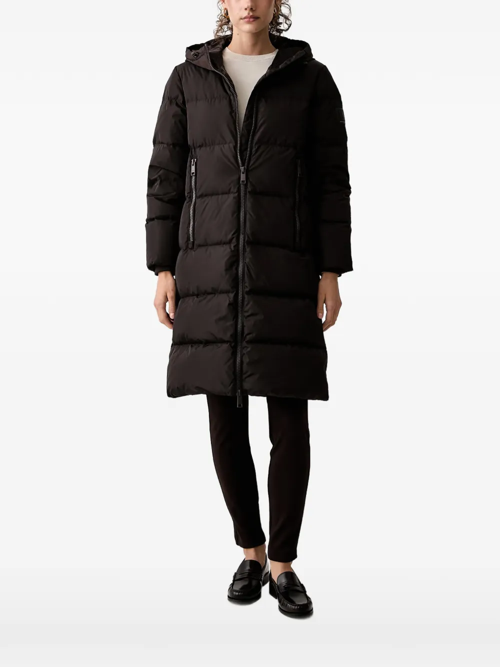 Armani Exchange hooded padded parka coat