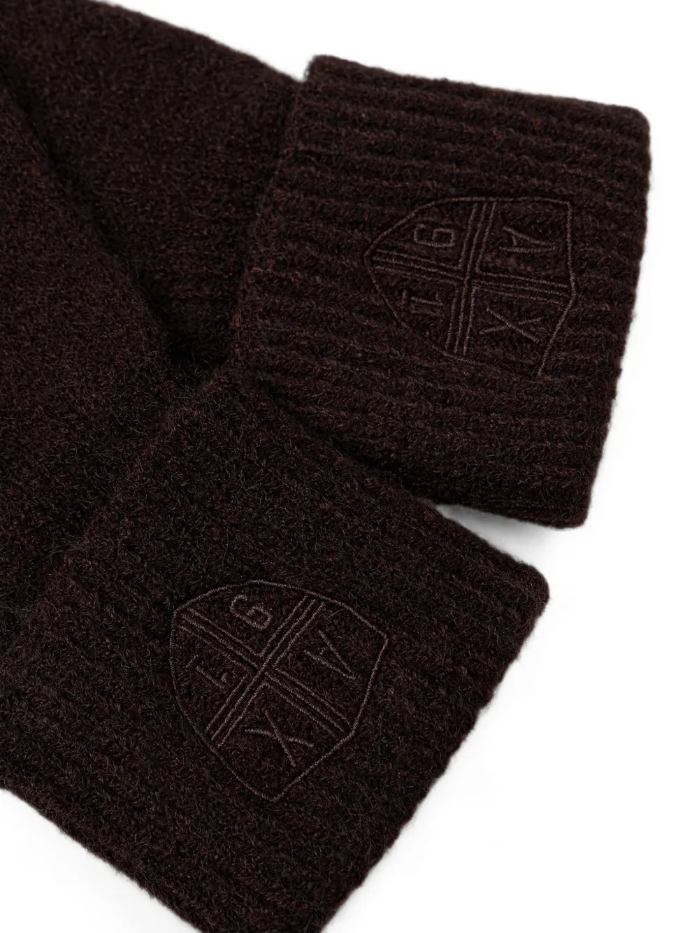 Armani Exchange logo-embroidered gloves Bruin