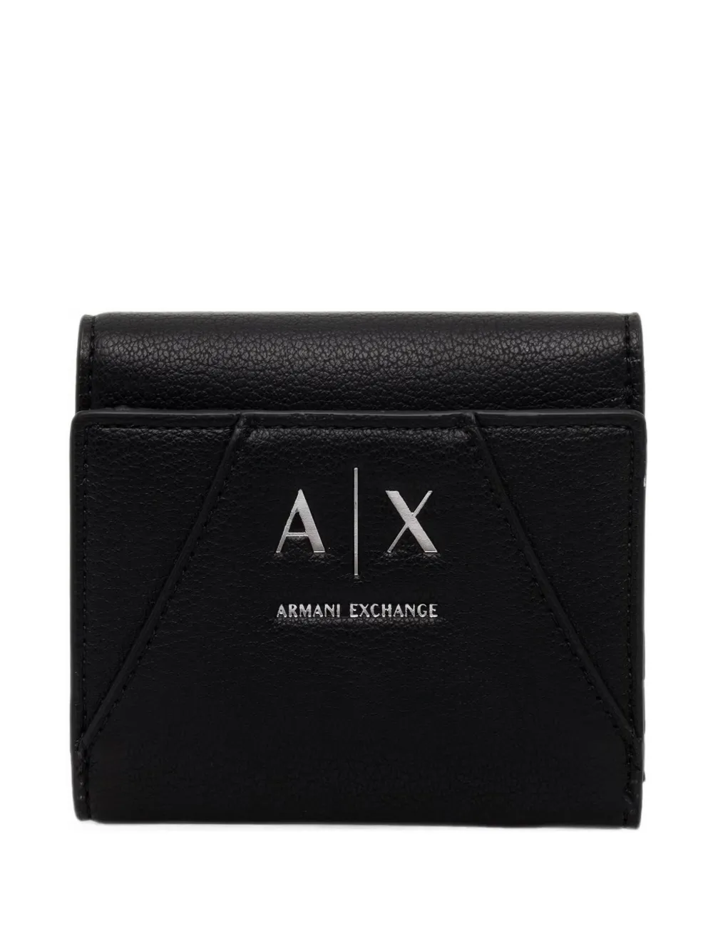 Armani Exchange mini logo-plaque grained wallet