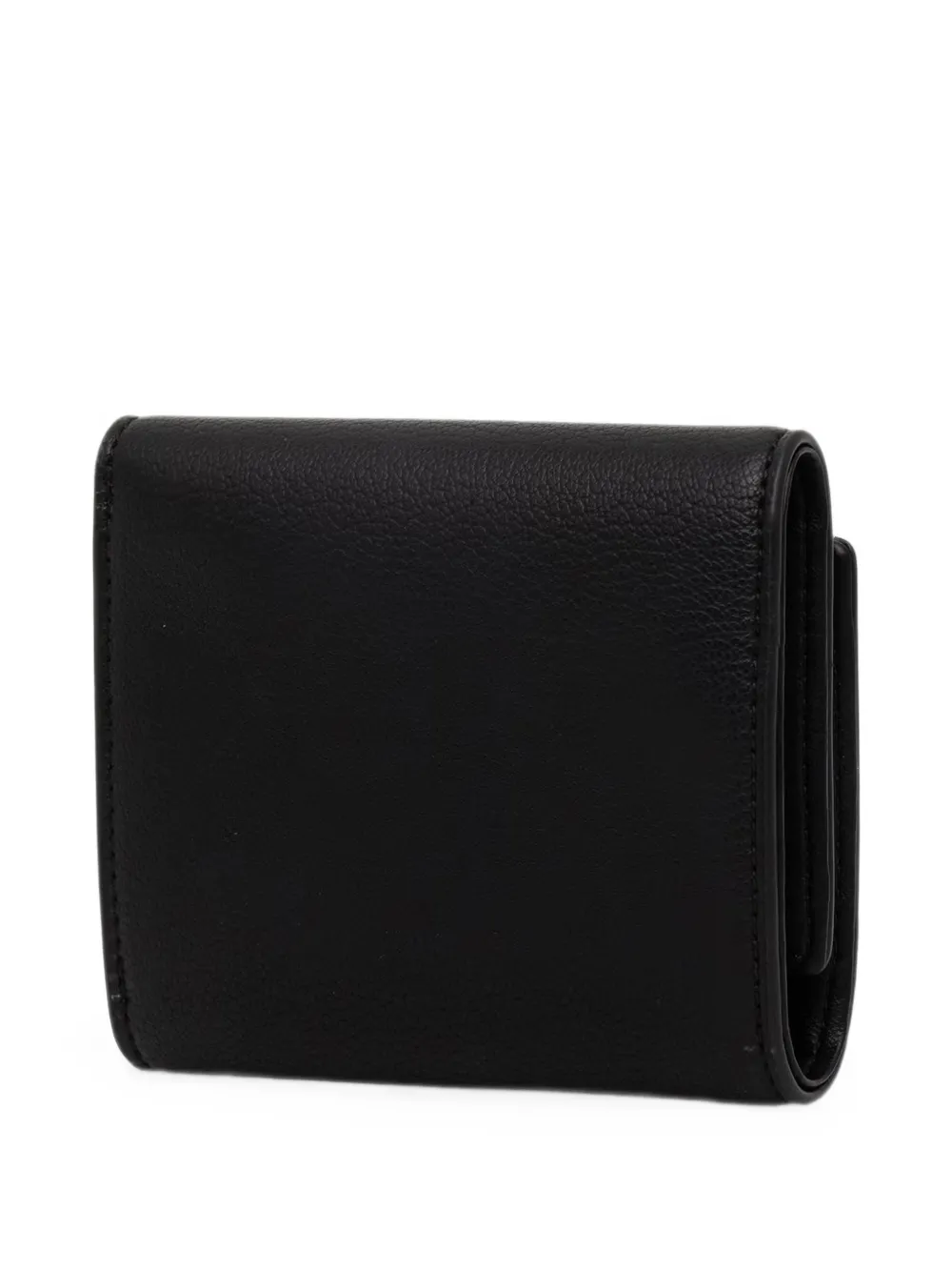 Armani Exchange mini logo-plaque grained wallet Zwart