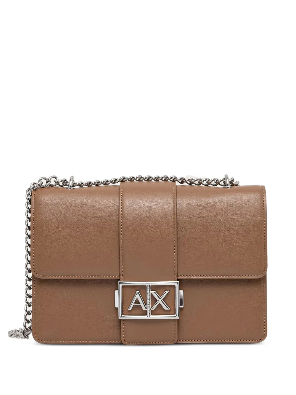 Armani Exchange logo-plaque crossbody bag - Marrone