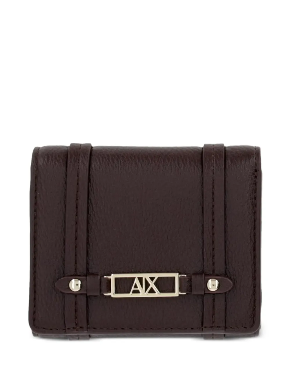 Armani Exchange logo-plaque pebbled-effect wallet