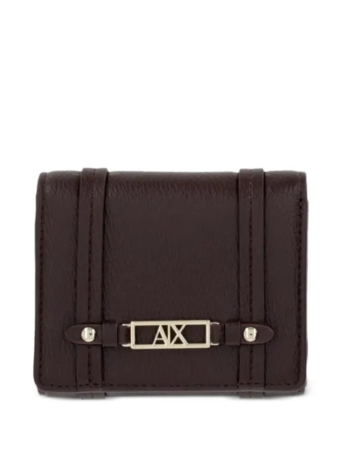 Armani Exchange logo-plaque pebbled-effect wallet