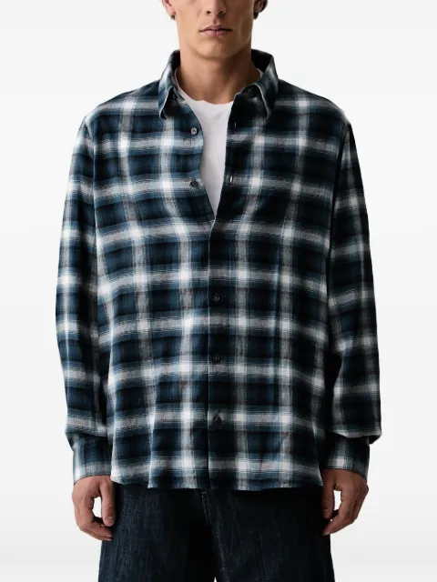 Armani Exchange check-pattern long-sleeve shirt