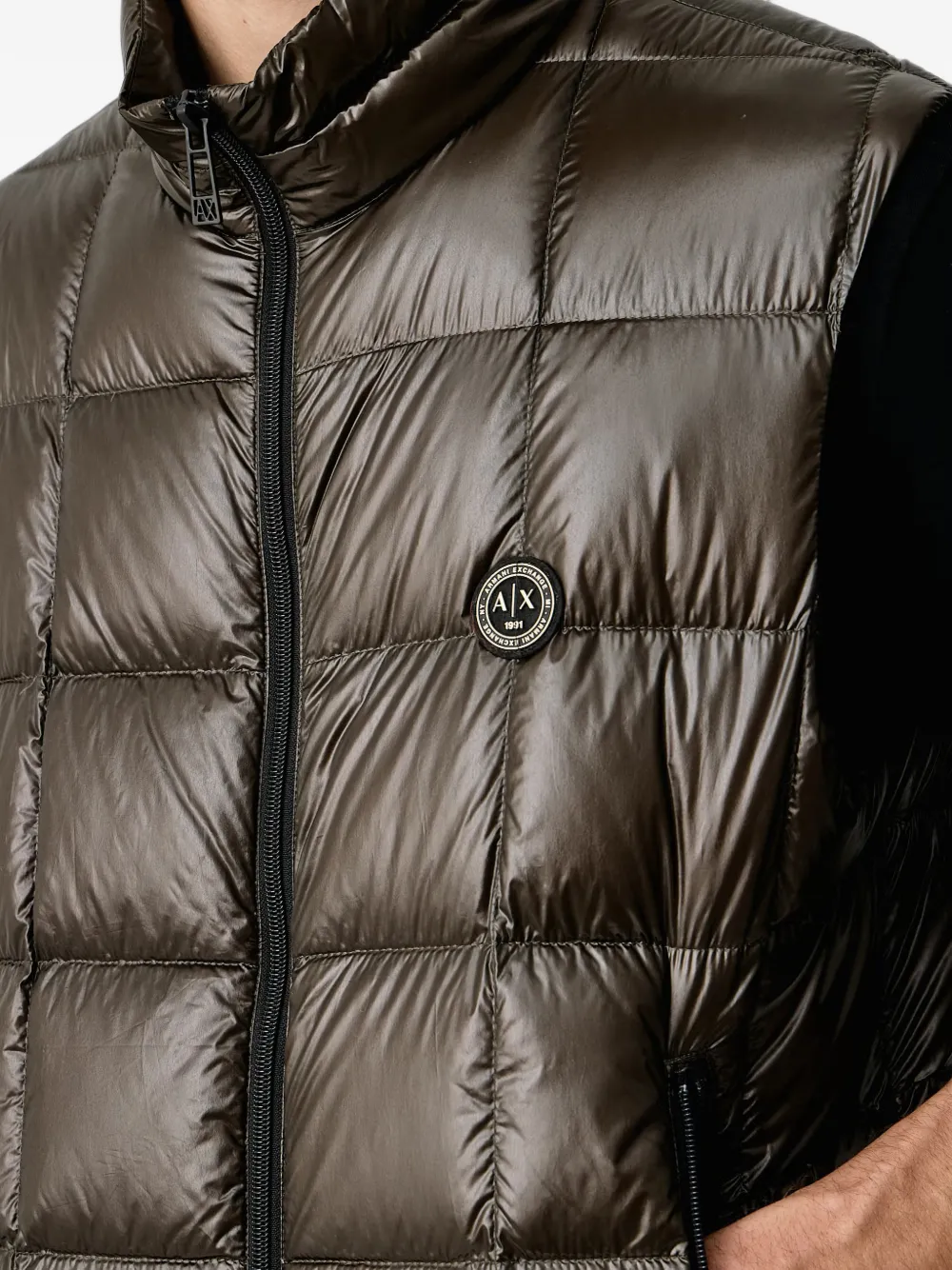 Armani Exchange quilted gilet Grijs