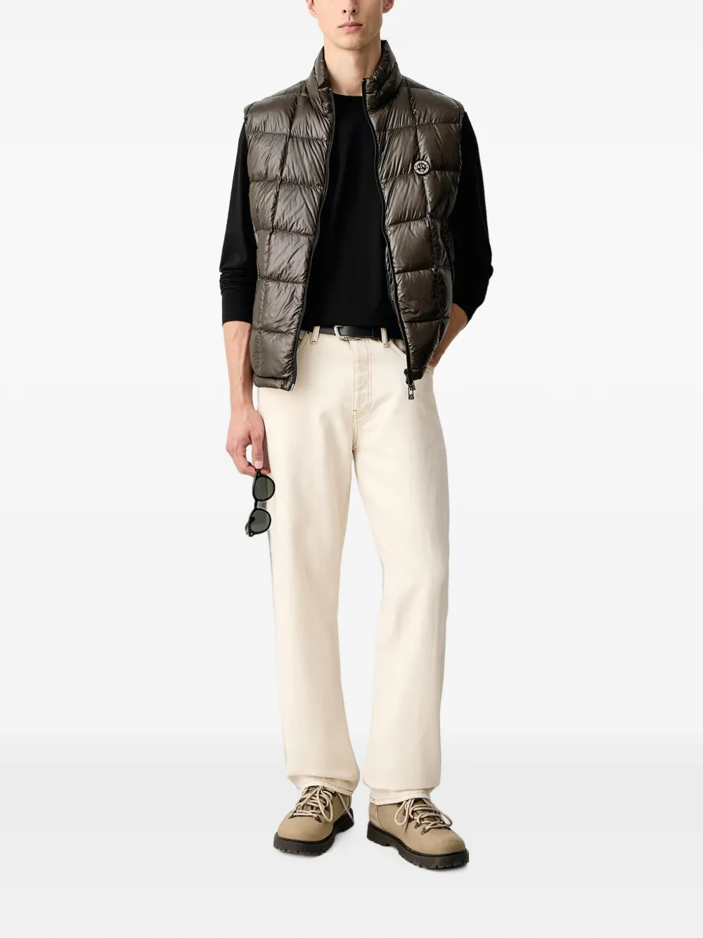 Armani Exchange quilted gilet Grijs