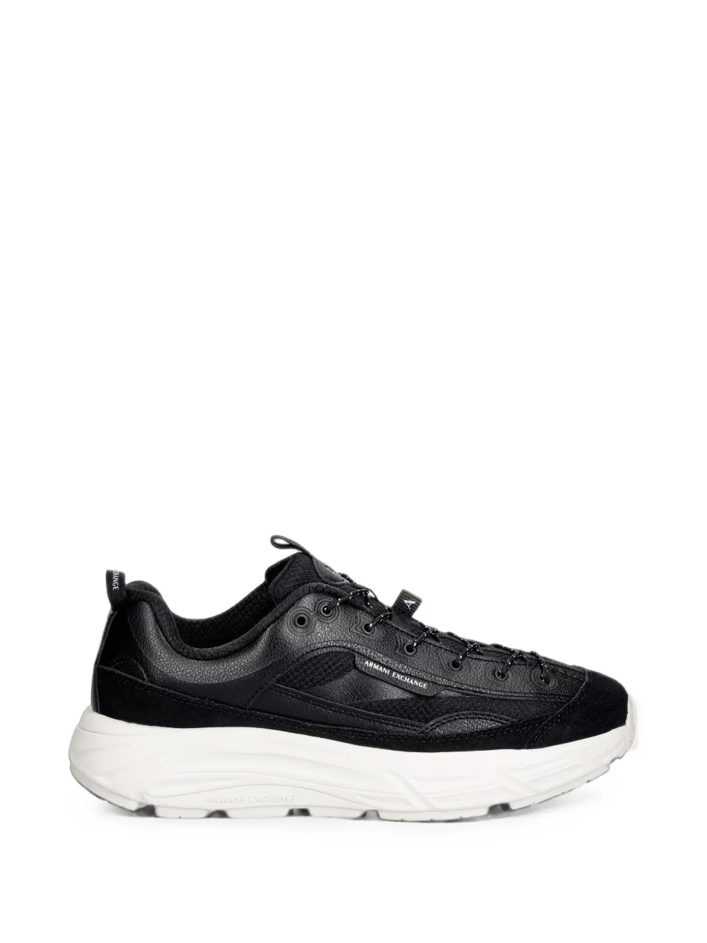 Armani Exchange logo-patch panelled sneakers