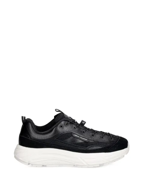 Armani Exchange logo-patch panelled sneakers