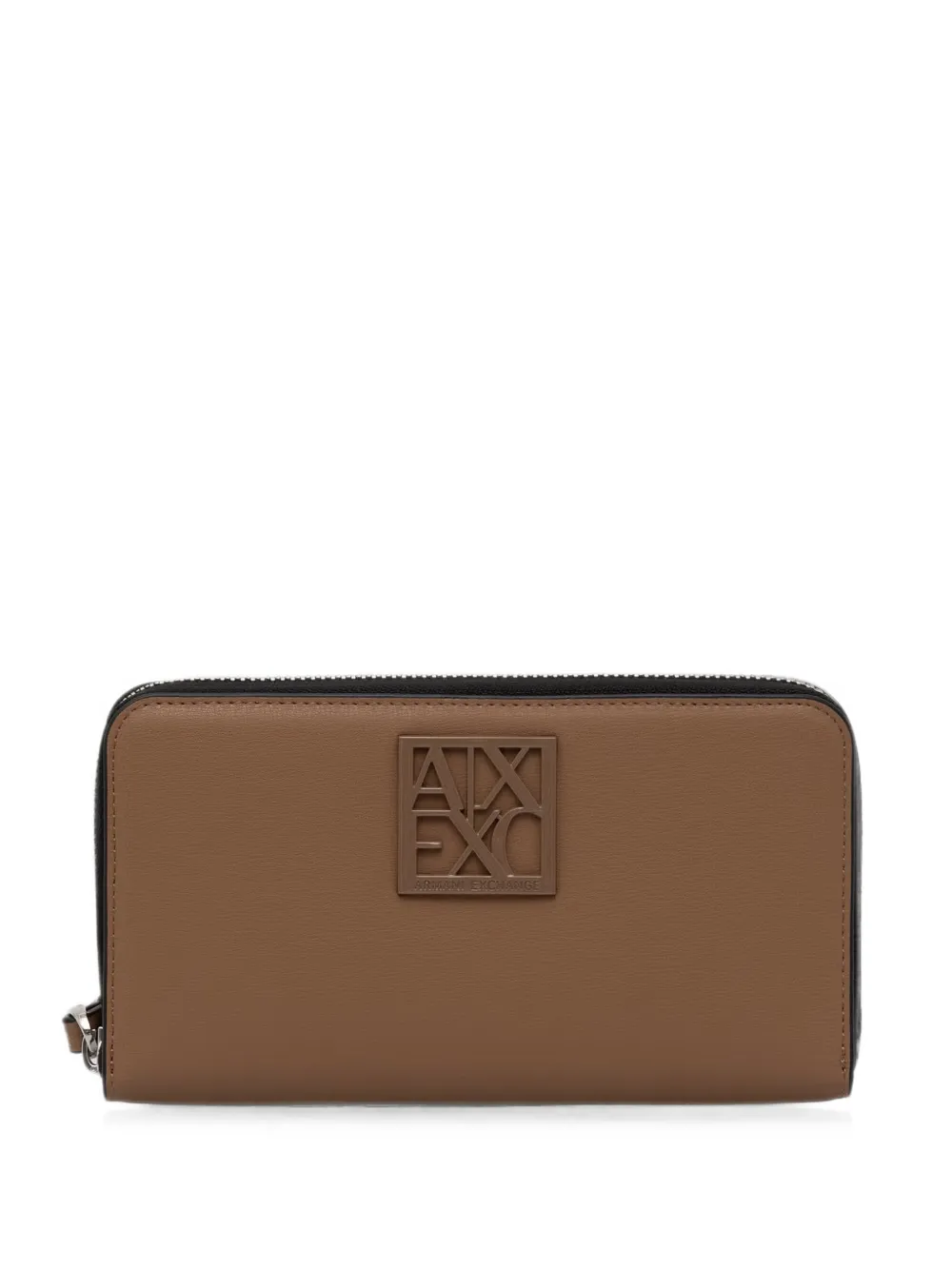 Armani Exchange logo-patch wristlet wallet