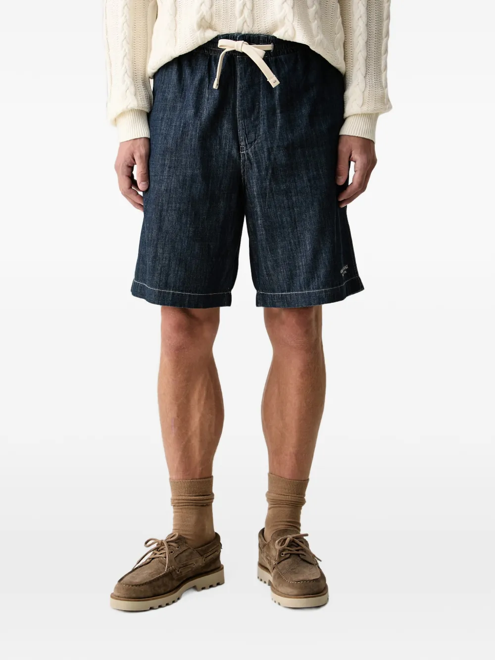 Armani Exchange drawstring denim shorts