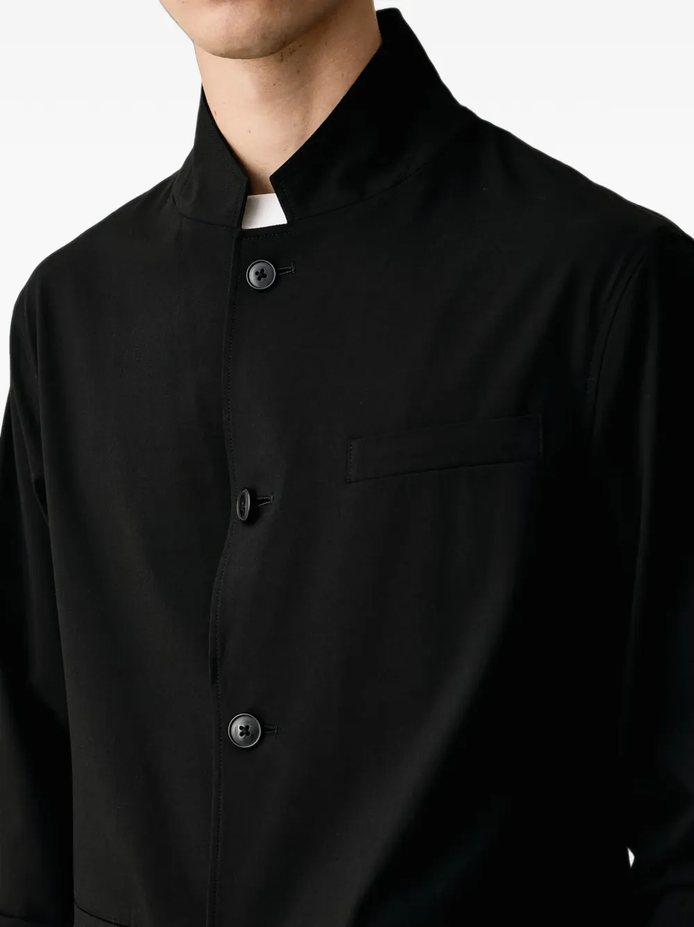 Armani Exchange logo-tag blazer Zwart