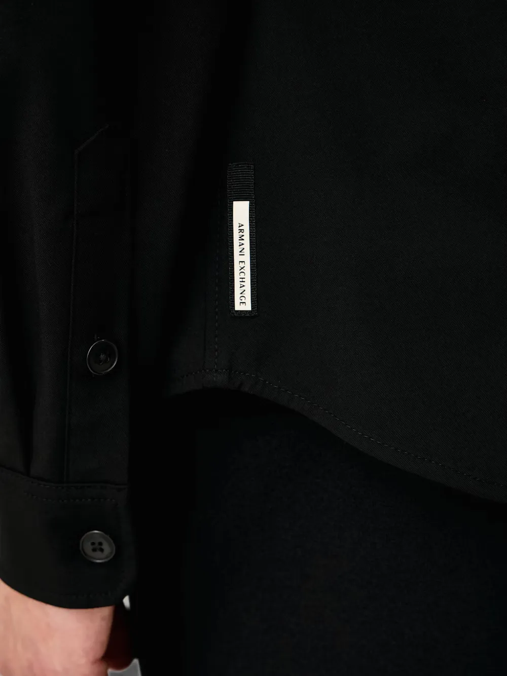 Armani Exchange logo-tag blazer Zwart