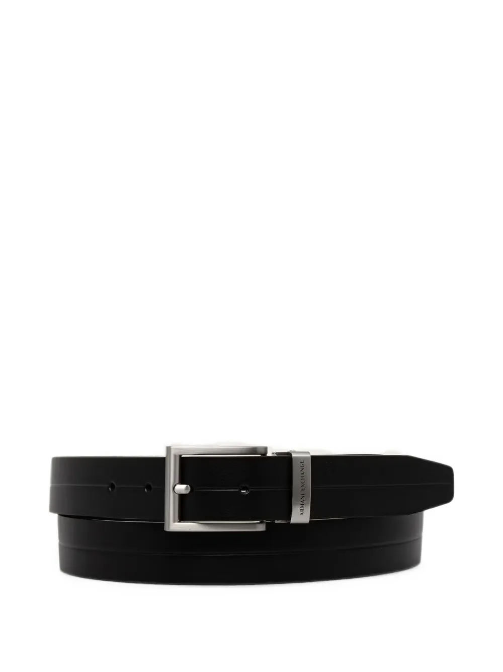 Armani Exchange logo-engraved buckle belt