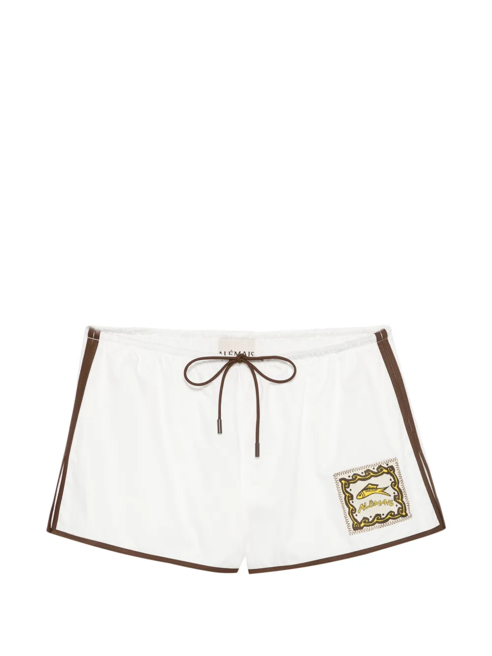 ALEMAIS logo-patch drawstring shorts