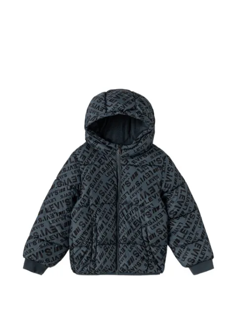 Levi's Kids logo-print puffer jacket