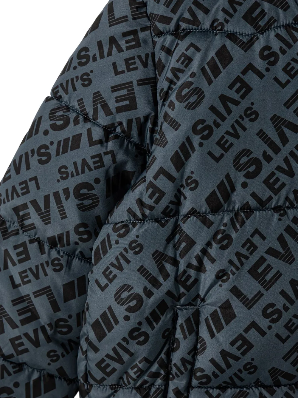 Levi's Kids logo-print puffer jacket Grijs