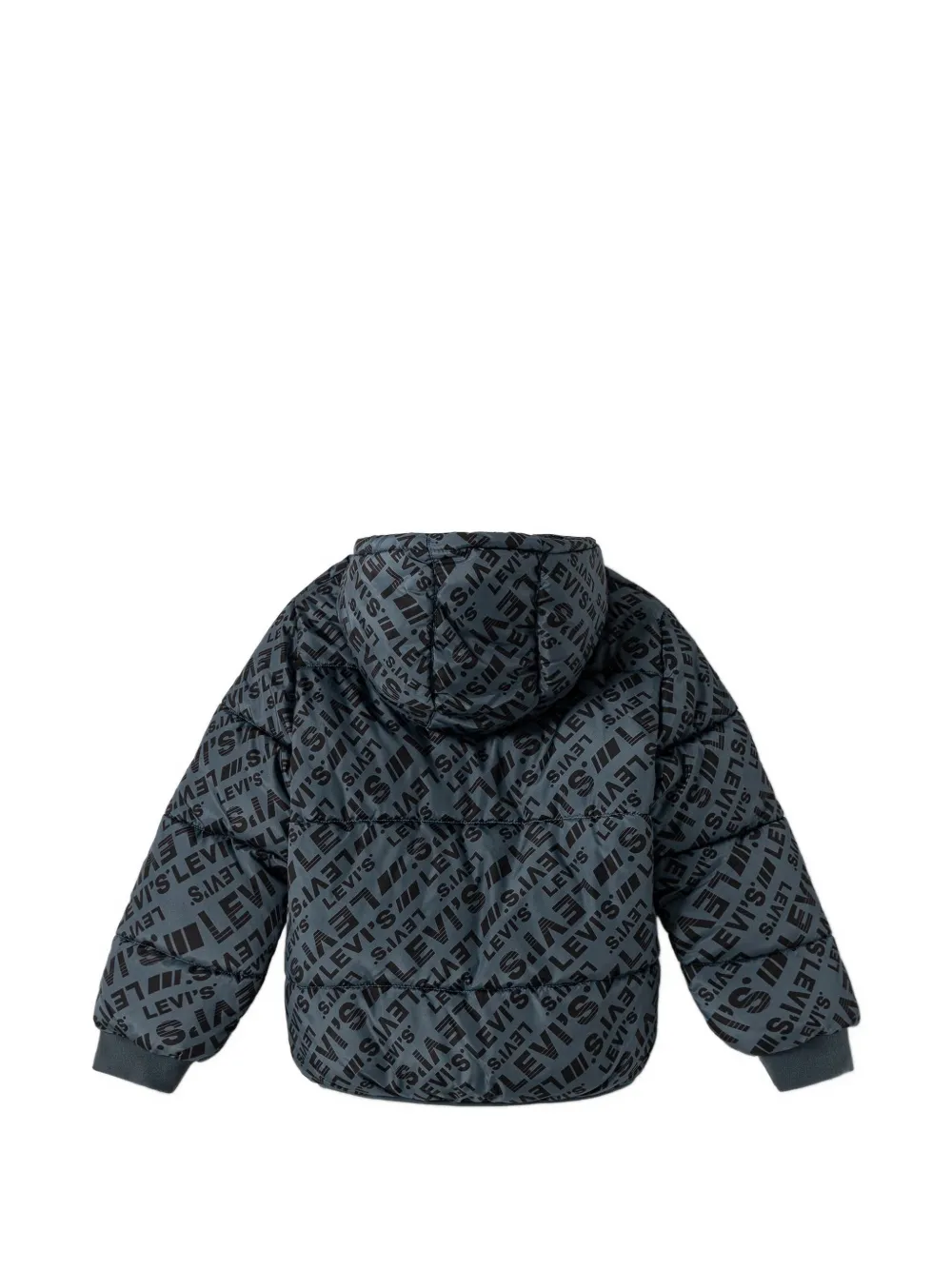 Levi's Kids logo-print puffer jacket Grijs