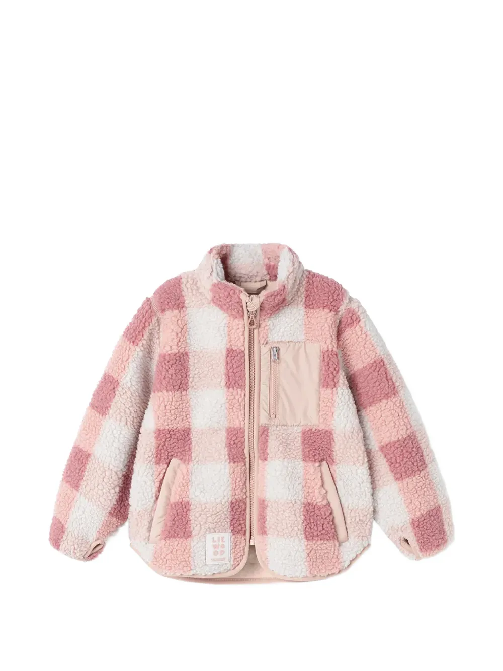 Liewood Nolan check-pattern fleece jacket - Rosa