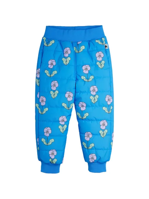 Mini Rodini Violas floral-print quilted trousers