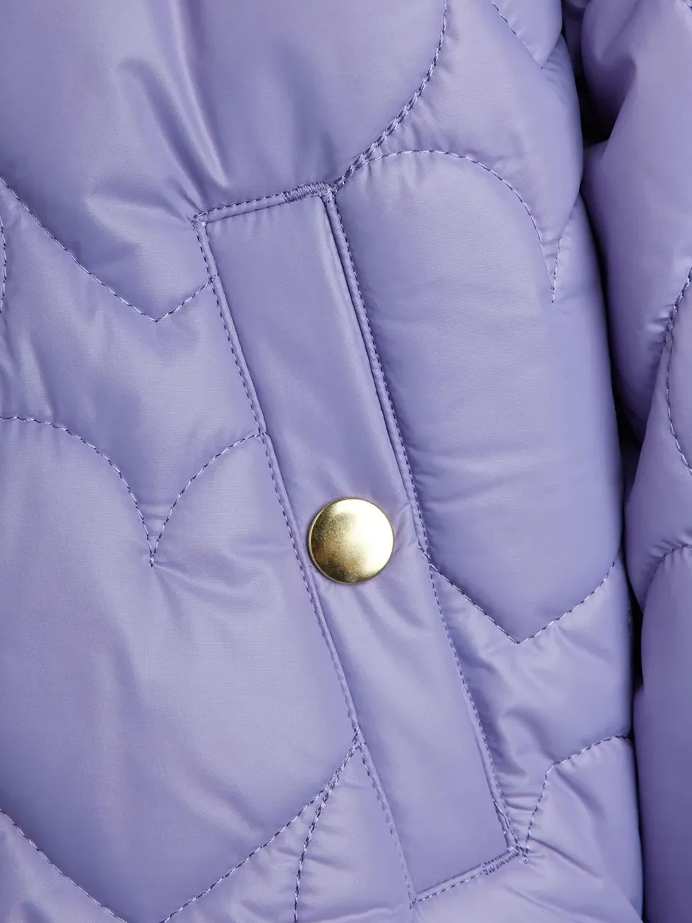 Mini Rodini Heart quilt-hooded jacket Paars