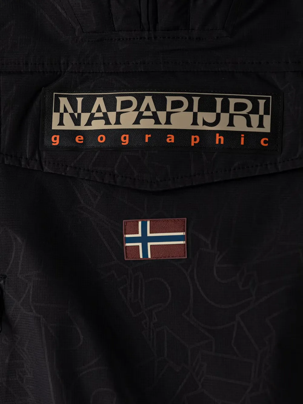 Napapjiri Kids Rainforest Next jack met graffiti-print Zwart