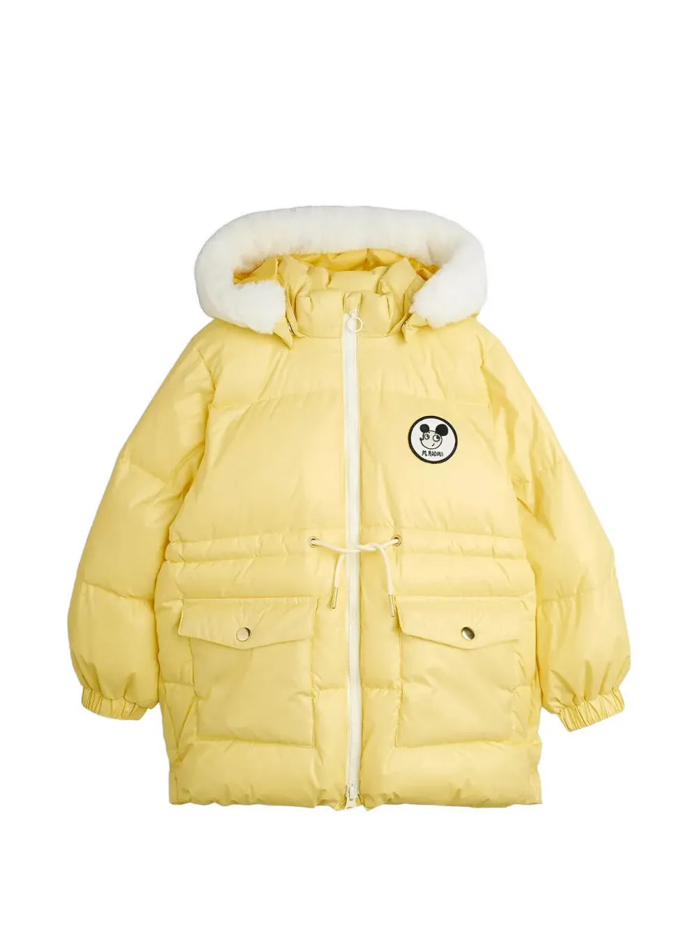 Mini Rodini Ritzratz Patch フーデッド キルティングジャケット | イエロー | Image 1