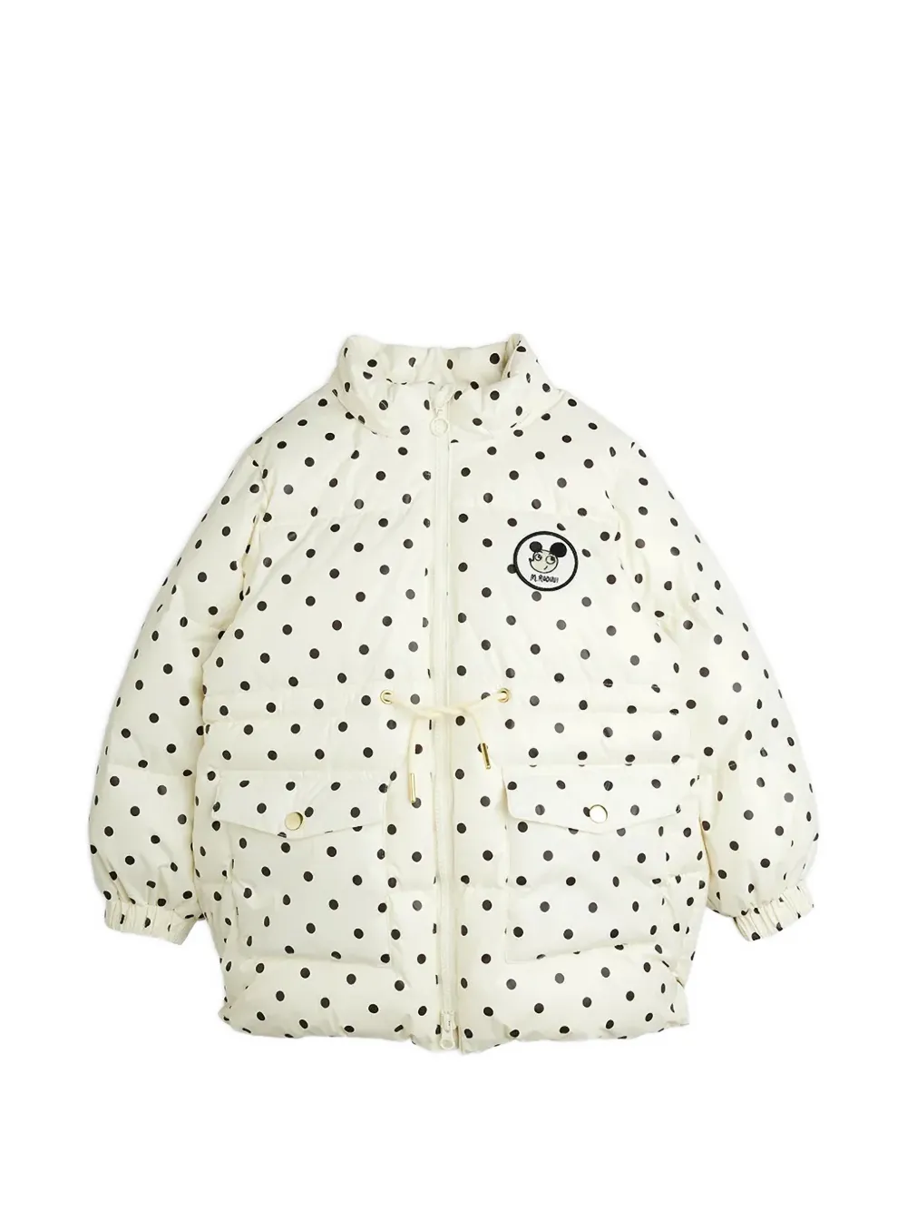 Mini Rodini Ritzratz polka-dot padded jacket Beige