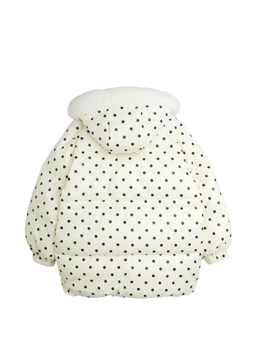 Mini Rodini Ritzratz polka-dot padded jacket Beige