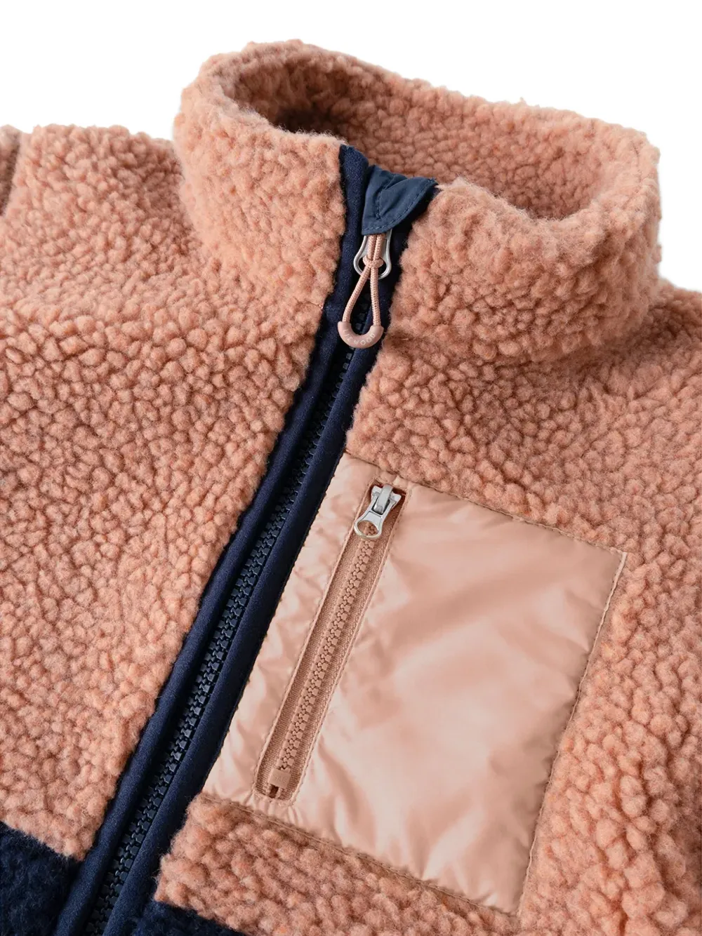 Liewood Nolan colour-block fleece jacket Roze