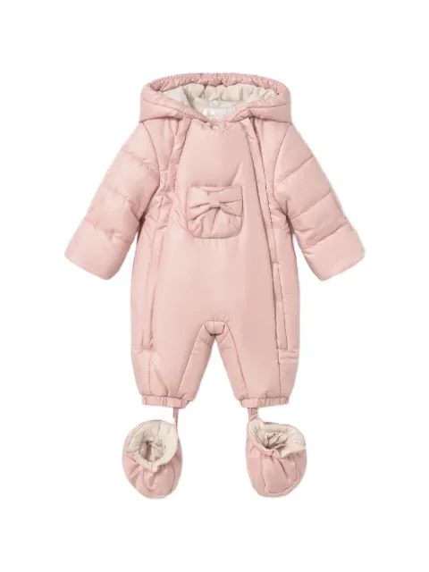 Mayoral bow-detail hooded snowsuit