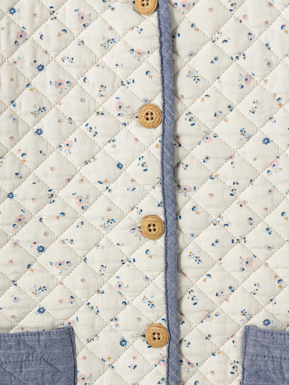 Levi's Kids floral-print quilted jacket Wit