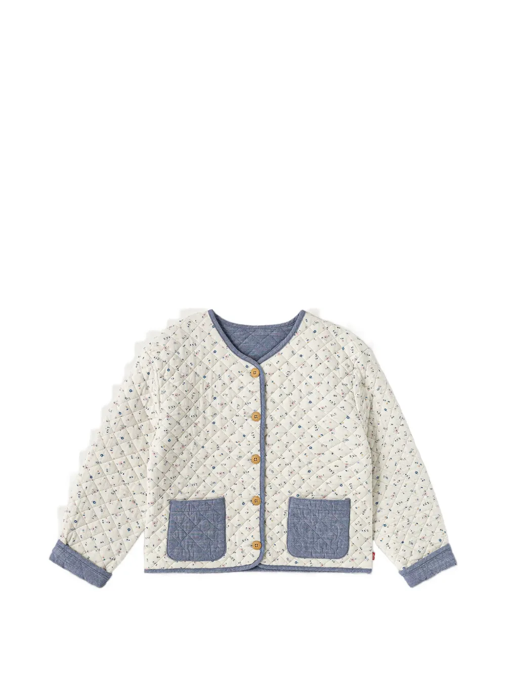 Levi's Kids floral-print quilted jacket - Bianco