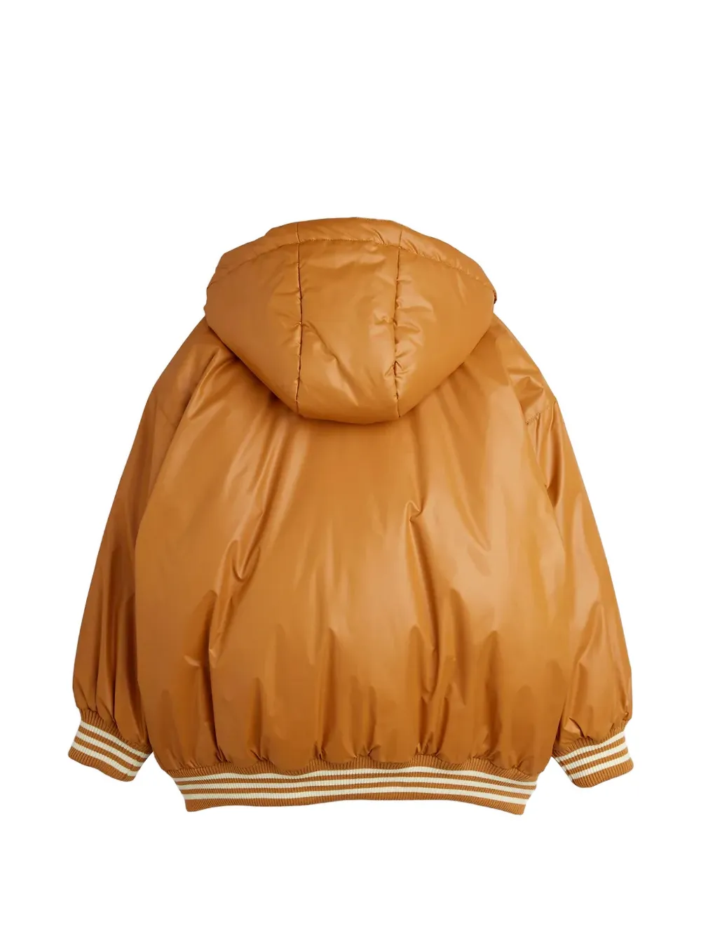 Mini Rodini M. Rodini logo-embroidered hooded padded jacket Oranje