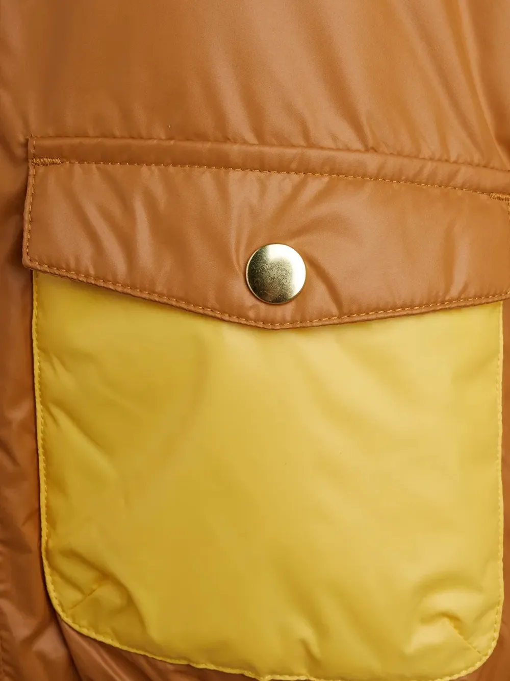 Mini Rodini M. Rodini logo-embroidered hooded padded jacket Oranje