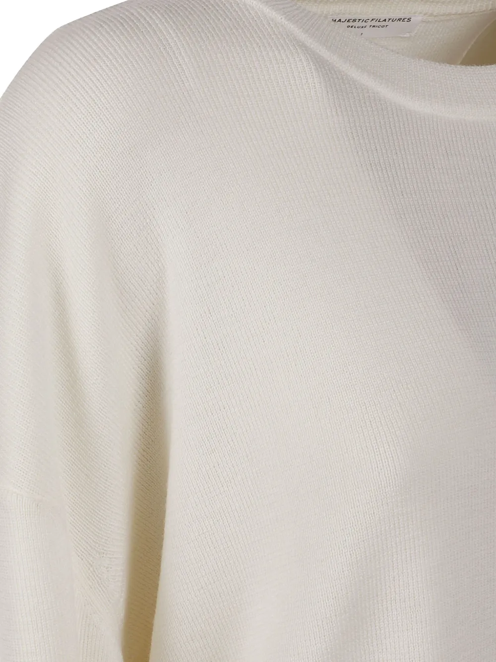 Majestic Filatures drawstring-hem crew-neck T-shirt Wit
