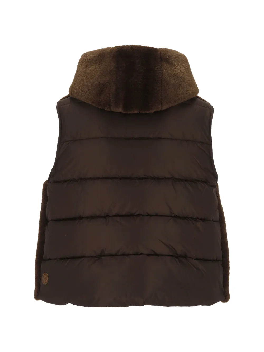 Save The Duck hooded faux-fur gilet Bruin