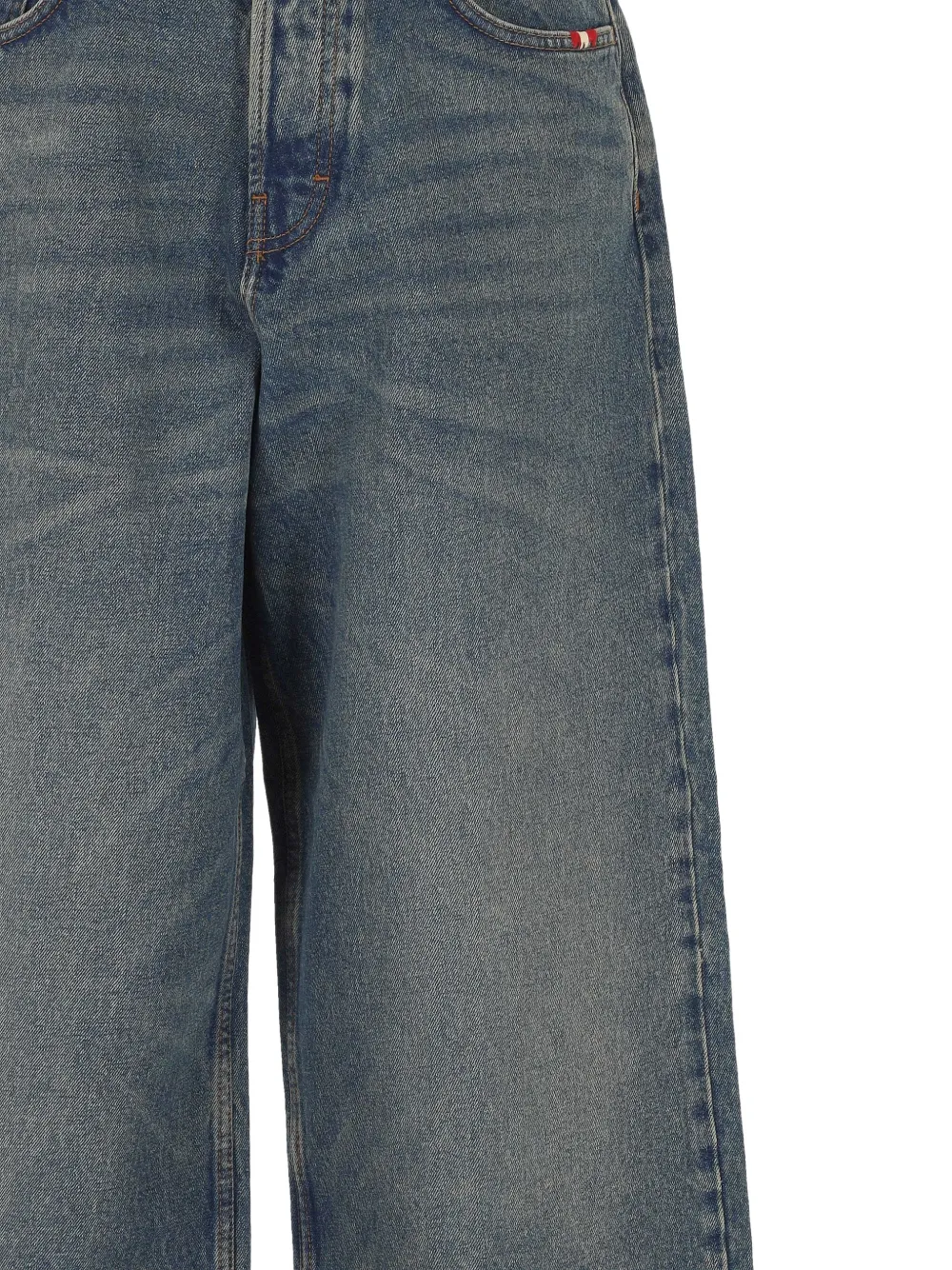 AMISH Jeans met vervaagd effect en rafelzoom Blauw