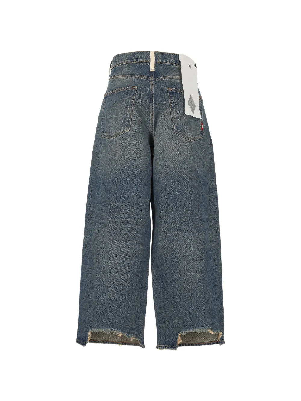 AMISH Jeans met vervaagd effect en rafelzoom Blauw