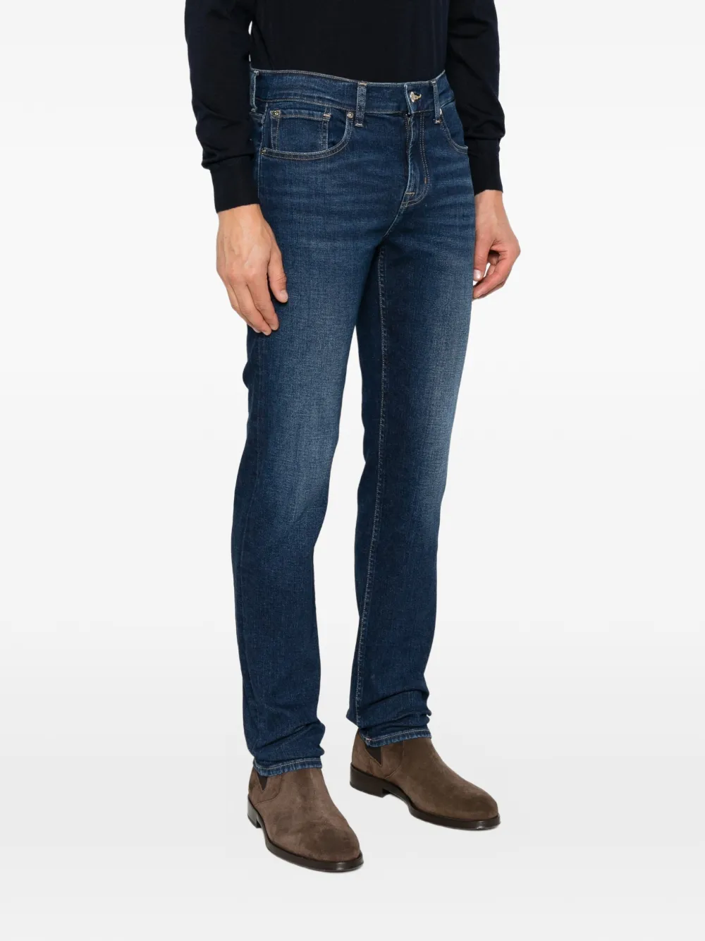 7 For All Mankind Jeans met vervaagd effect Blauw