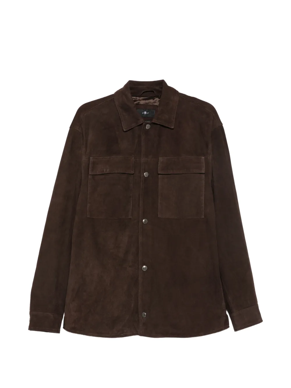 7 For All Mankind suede flap-pocket shirt