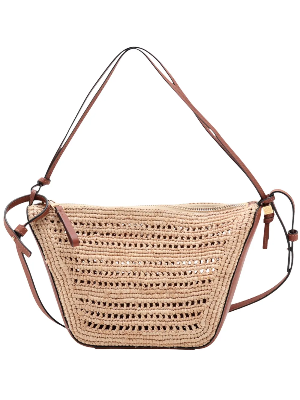 Loewe Pre-Owned 2010-2026 Mini Raffia Hammock Hobo satchel - Toni neutri