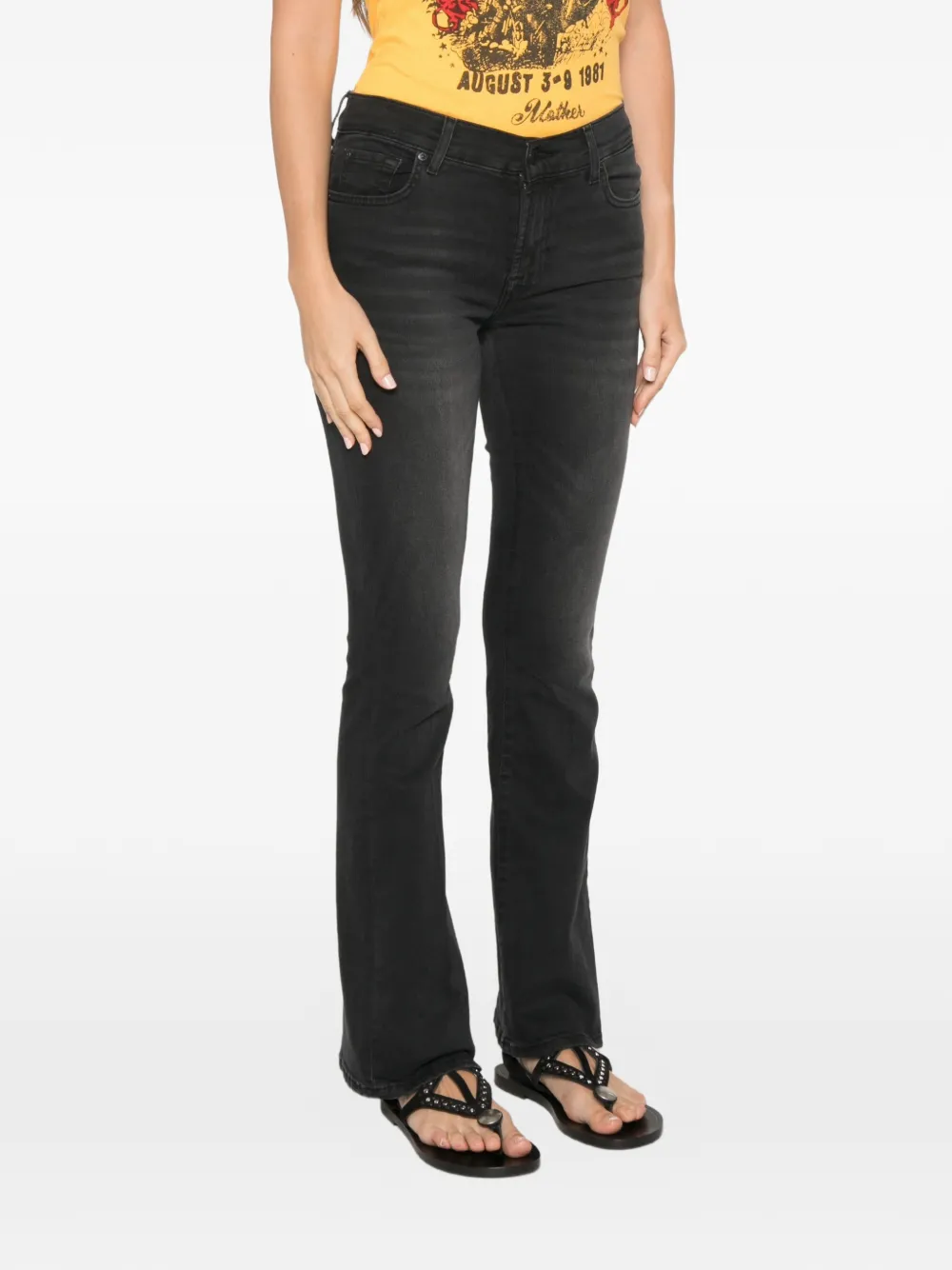 7 For All Mankind Flared jeans Zwart