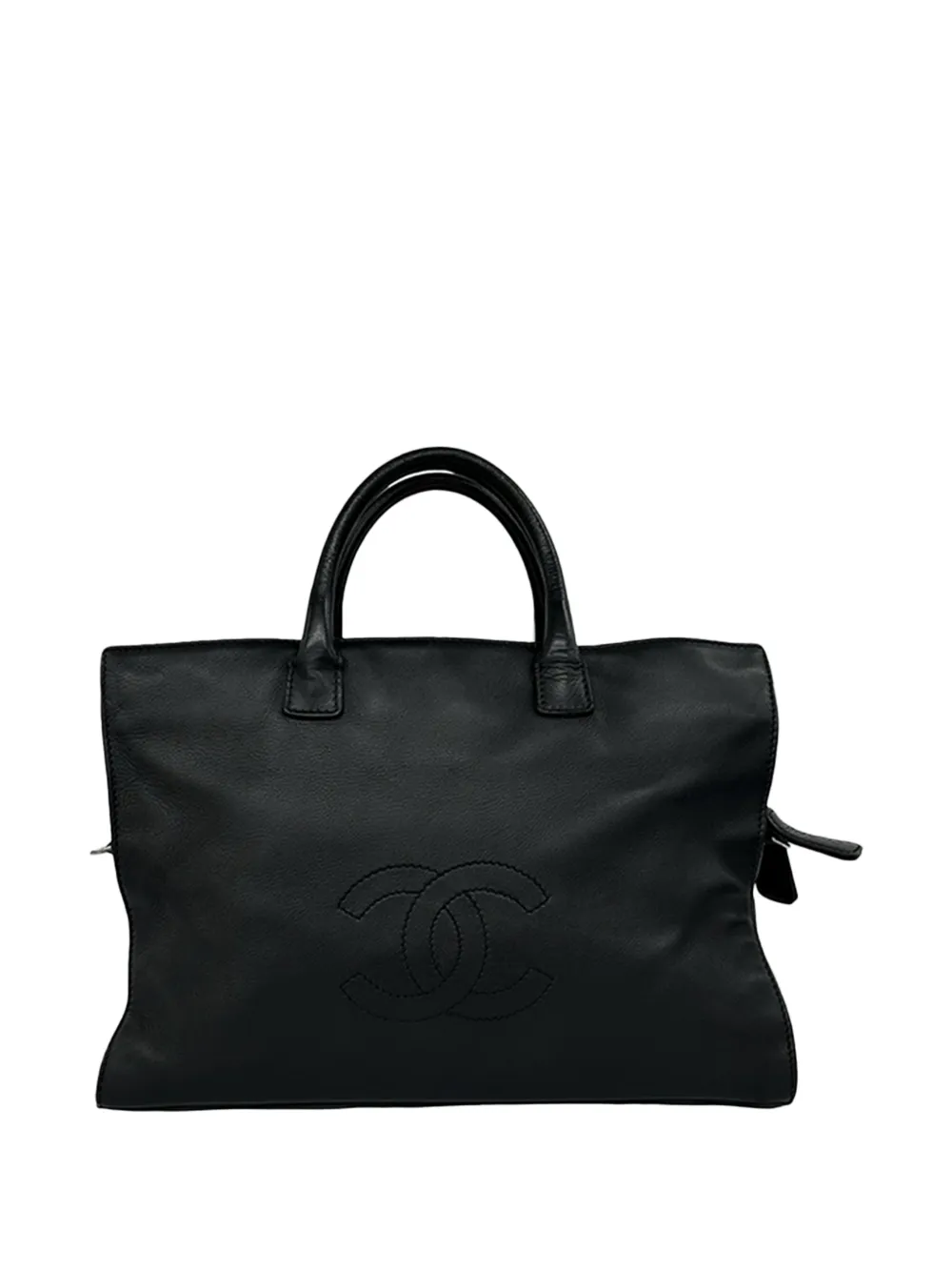 CHANEL Pre-Owned 2005-2006 CC Lambskin tote bag - Nero