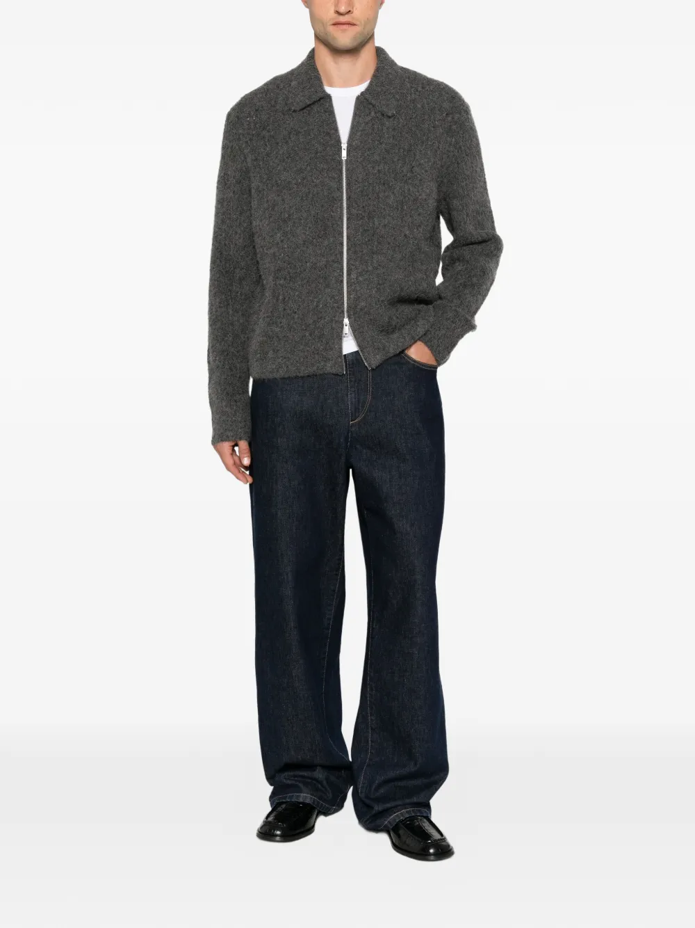 SAMSOE SAMSOE zip-up collared cardigan