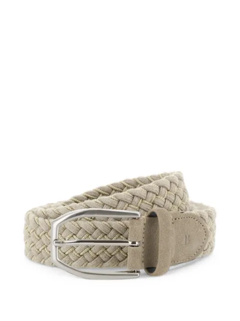 Boggi Milano woven stretch wool blend belt