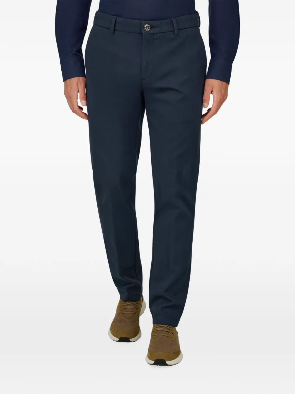 Boggi Milano Broek van stretch-katoen Blauw